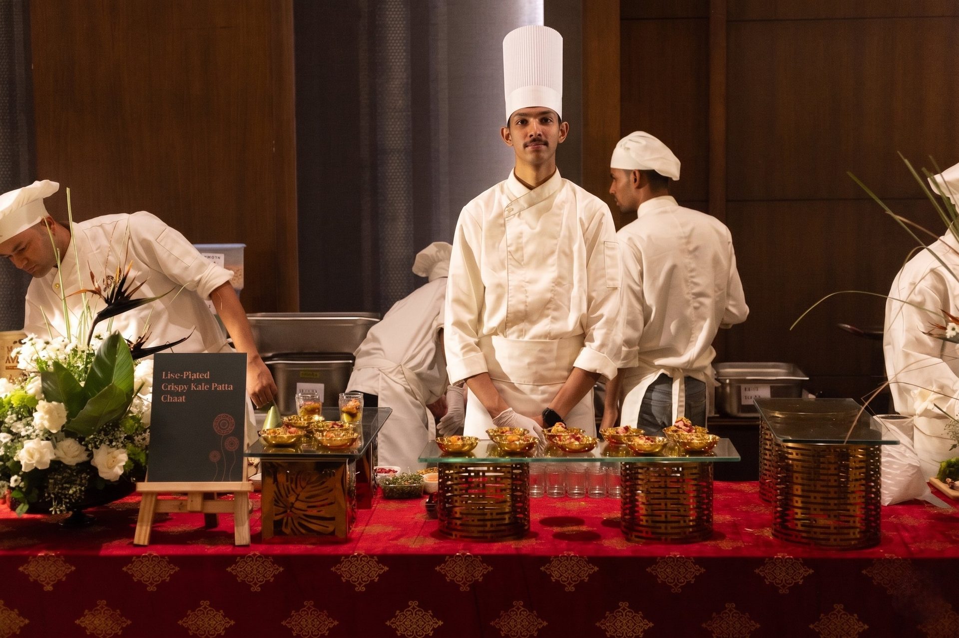 Chef Kenzo social catering spread at a premium Gurugram event